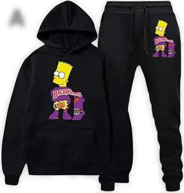 새상품 무료배송 백우즈 바트 심슨 후디 맨투맨 셋업