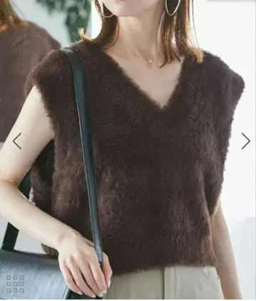 [ ROPE' PICNIC ] 숏 페더 니트 베스트