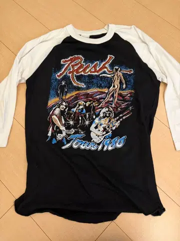 Rush 투어 1980 긴팔 7부 롱T S 사이즈 상당 빈티지