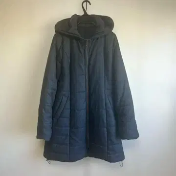 코트 롱 코트 후드 부착 코트 차콜 그레이 RU 여성용 L