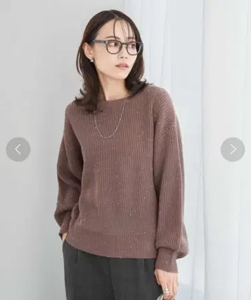 새상품 ikka 라메 스팽글 니트 풀오버