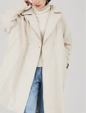 qualite [ 2WAY ] 발마칸 리버 다운 화이트 코트