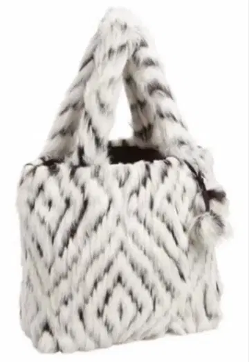 NY 구매 새상품 미사용 인조 모피 토트백
