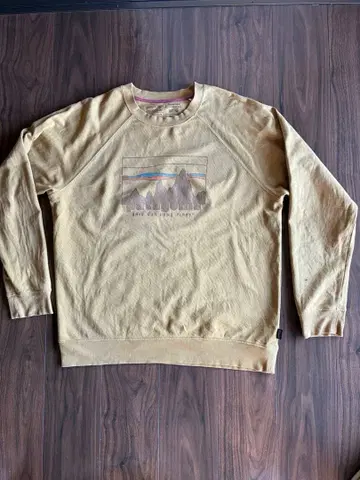Patagonia 맨투맨 L 겨자색