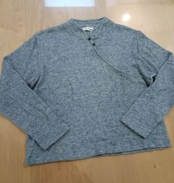 코튼하우스 아야 니트 티셔츠 그레이 일본제