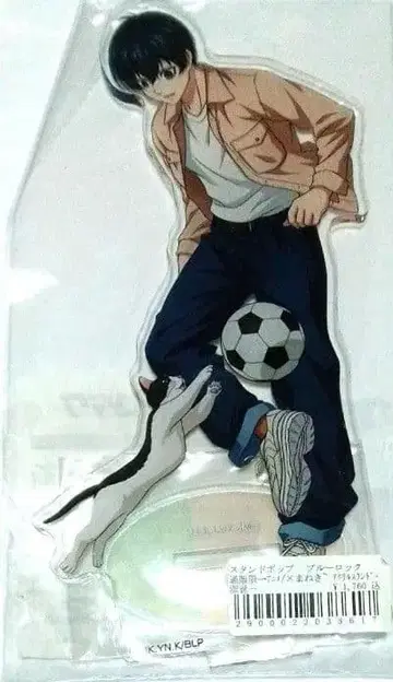 블루 록 이사기 요이치 아크릴 스탠드 고양이 장난