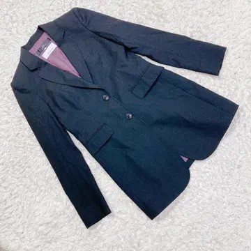 INED 이네드 여성용 자켓 코트 미디엄 기장 블랙 M