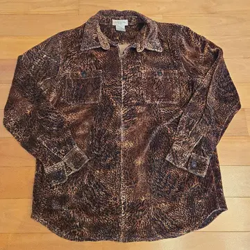 레오파드 셔츠 자켓