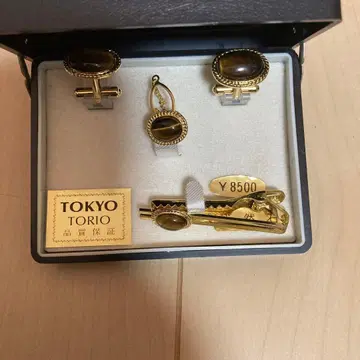TOKYO 넥타이핀 커프스 귀걸이 세트