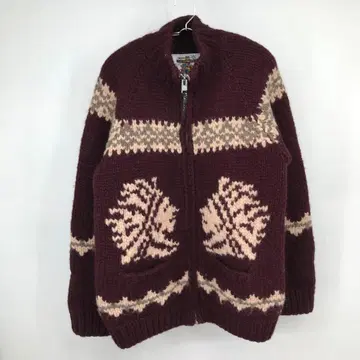 카나타 카우친 스웨터 울 100 버건디 인디언