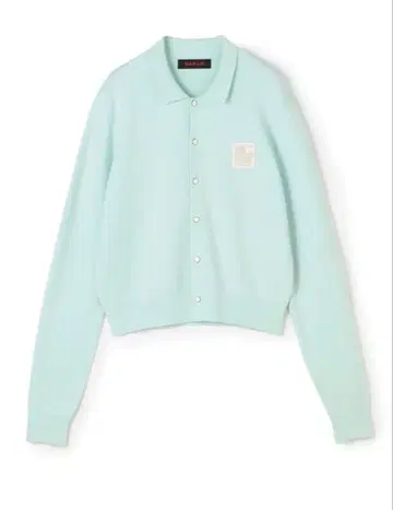 CABaN 코튼 캐시미어 펄 로고 폴로 가디건