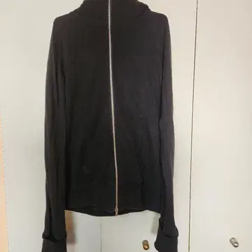 GLAD NEWS 스컬 디자인 풀 집업 후드티 블랙