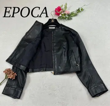 K99 새상품급 M 에포카 골드 금장 장식 가죽 자켓 블랙 여성용