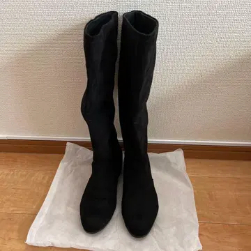 [ 새상품급 ] RANDA 블랙 스웨이드 롱 부츠 5cm 인솔