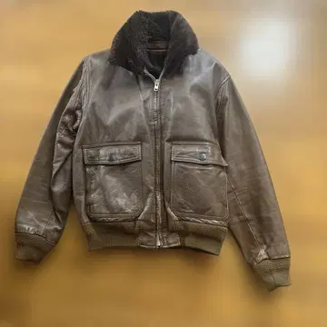 Bahron G-1 스타일 가죽 보아 플라이트 자켓 LL