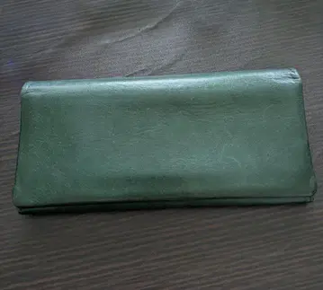 다크 그린 가죽 장지갑