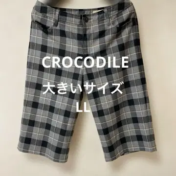 새상품급 빅 사이즈 LL CROCODILE 크로커다일 하프 팬츠 체크