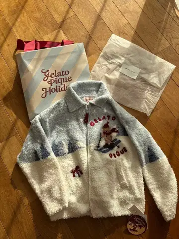 젤라또피케 [ HOLIDAY ] 스키 베어 자카드 가디건