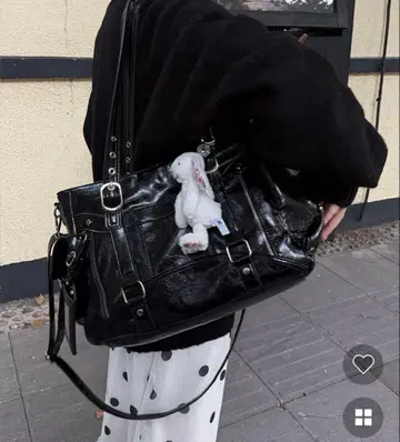 VISCO 블랙 숄더백