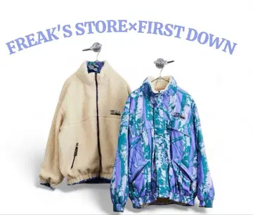 프릭스스토어 x 퍼스트 다운 리버서블 보아 자켓 L