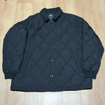 유니클로 퍼프 테크 퀼팅 자켓 블랙 XXL