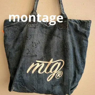 레어 montage mtg@ 데님 리버서블 토트백 USED