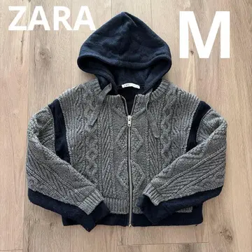 ZARA 케이블 니트 후드 부착 스웨터