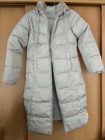 SHENGFUSHA 후드 부착 롱 다운 자켓 L