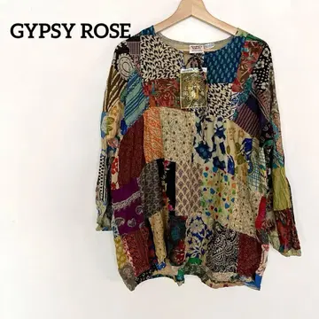GYPSY ROSE 패치워크 상의 프리 사이즈 여성용 멋스러운