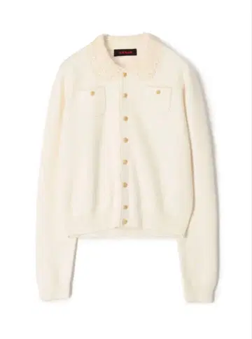 CABaN 코튼 캐시미어 레이스 콤비 포켓 가디건