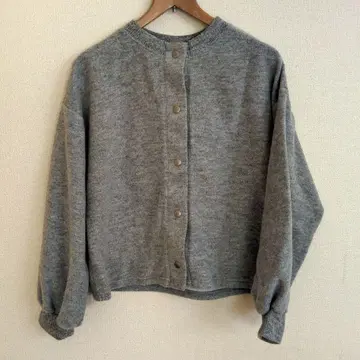 chez-voeu 그레이 긴팔 가디건