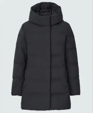 유니클로 여성용 심리스 다운 자켓 다운 코트 XL 블랙