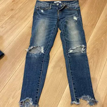 데미지 가공 스키니 데님 24 moussy