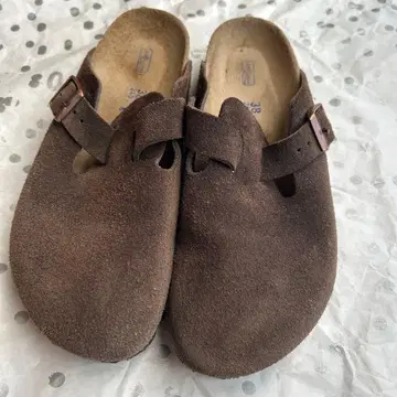BIRKENSTOCK 브라운 스웨이드 사보 샌들 38 사이즈