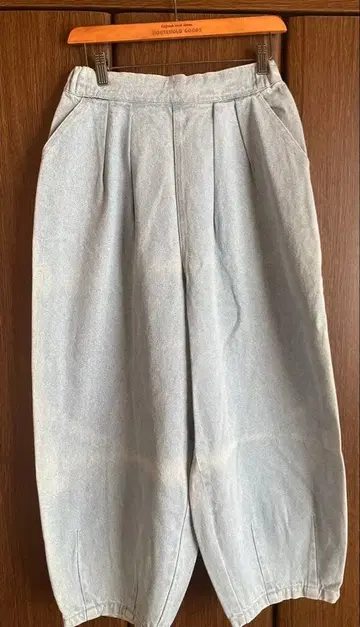 사만사 모스모스 데님 밑단 턱 팬츠