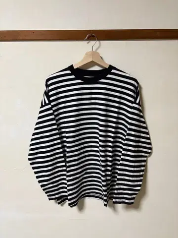 MUJILabo 보더 긴팔 T셔츠