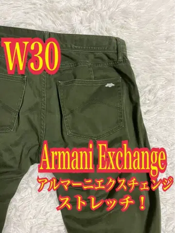 Armani Exchange 스트레치 팬츠 청바지 입체 로고 W30