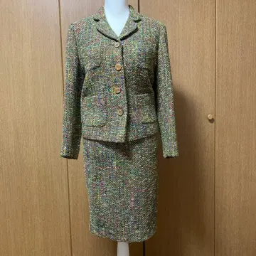 럭셔리 믹스 트위드 수트 (자켓 스커트 세트) 화려함