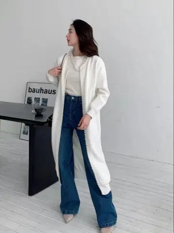 Birthday Bash 펄 장식 롱 가디건