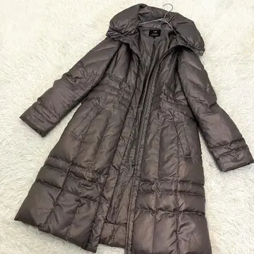 23구 롱 다운 코트 숄카라 여배우 옷깃 사이즈 40 방한