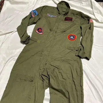 18년제 TOPGUN 탑건 와펜 커버올 점프수트 플라이트 수트