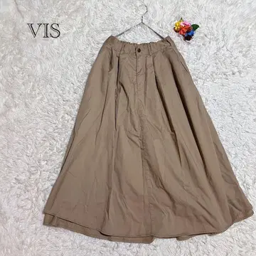 비스 롱 스커트 플레어 A라인 오피스 캐주얼 F 사이즈