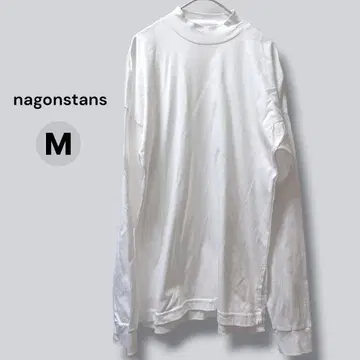 nagonstans 화이트 긴팔 하이넥 티셔츠 M
