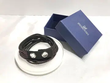 스와로브스키 Swarovski 6연 팔찌 크리스탈 가죽 블랙 계열