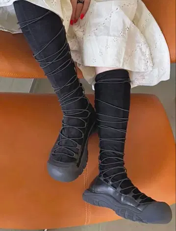 nyxu Lace up long boots