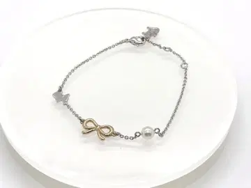 아가타 AGATHA 팔찌 리본 테리어견 전체 길이 17cm 실버 계열