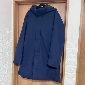 UNIQLO 유니클로 하이브리드 다운 코트 네이비 다운 코트