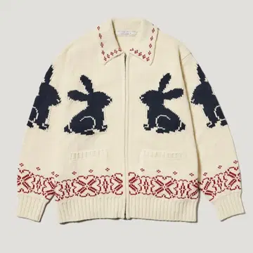 풀 집업 니트 자켓 by rokh