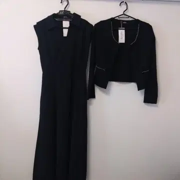 salire 사리아 블랙 원피스 와 볼레로 자켓