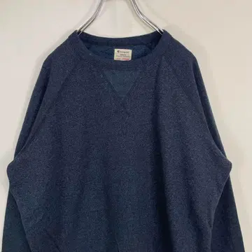 챔피온 심플한 디자인 소매 와펜 속기모 맨투맨 구제 의류 M